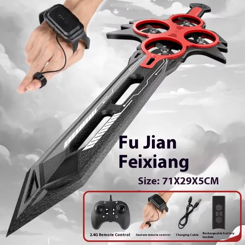 Hand-Gesture Controlled Flying Sword Toy Drone Sword Shaped Remote Control Rc Airplane For Kids Adults 360° Flip Durable Boy toy