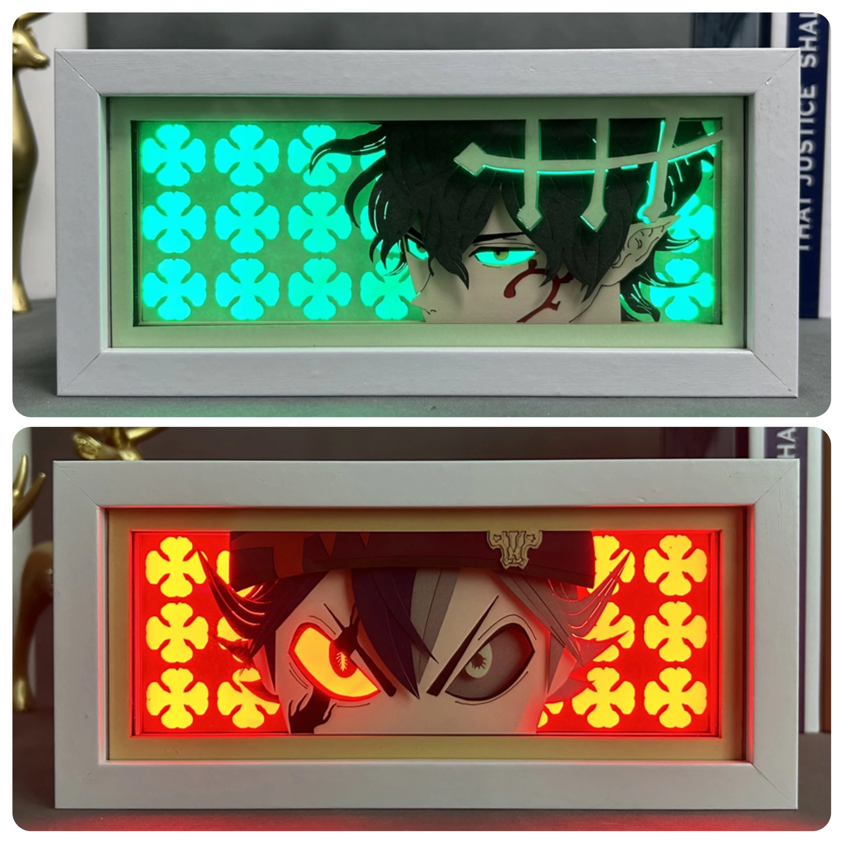 Led Anime Light Box For Bedroom Decoration Paper cut Shadow Box Birthday Gift Bedside Night Lamp