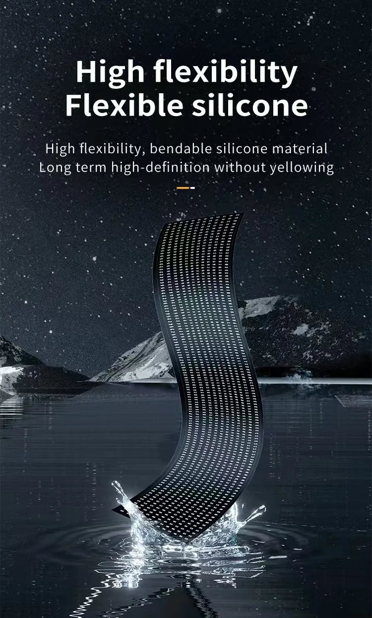 Devil's Eye Truck Windshield Remote Control Flexible Led Eye Animation Display Smart Scrolling Message Eye Soft LED Sign Board