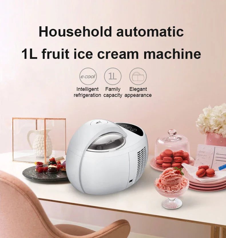 Automatic DIY Milkshake Ice Cream Maker Built-in Freezer Intelligent Soft Hard Fruit Yogurt Desstert Sorbet Gelato Machine EU US