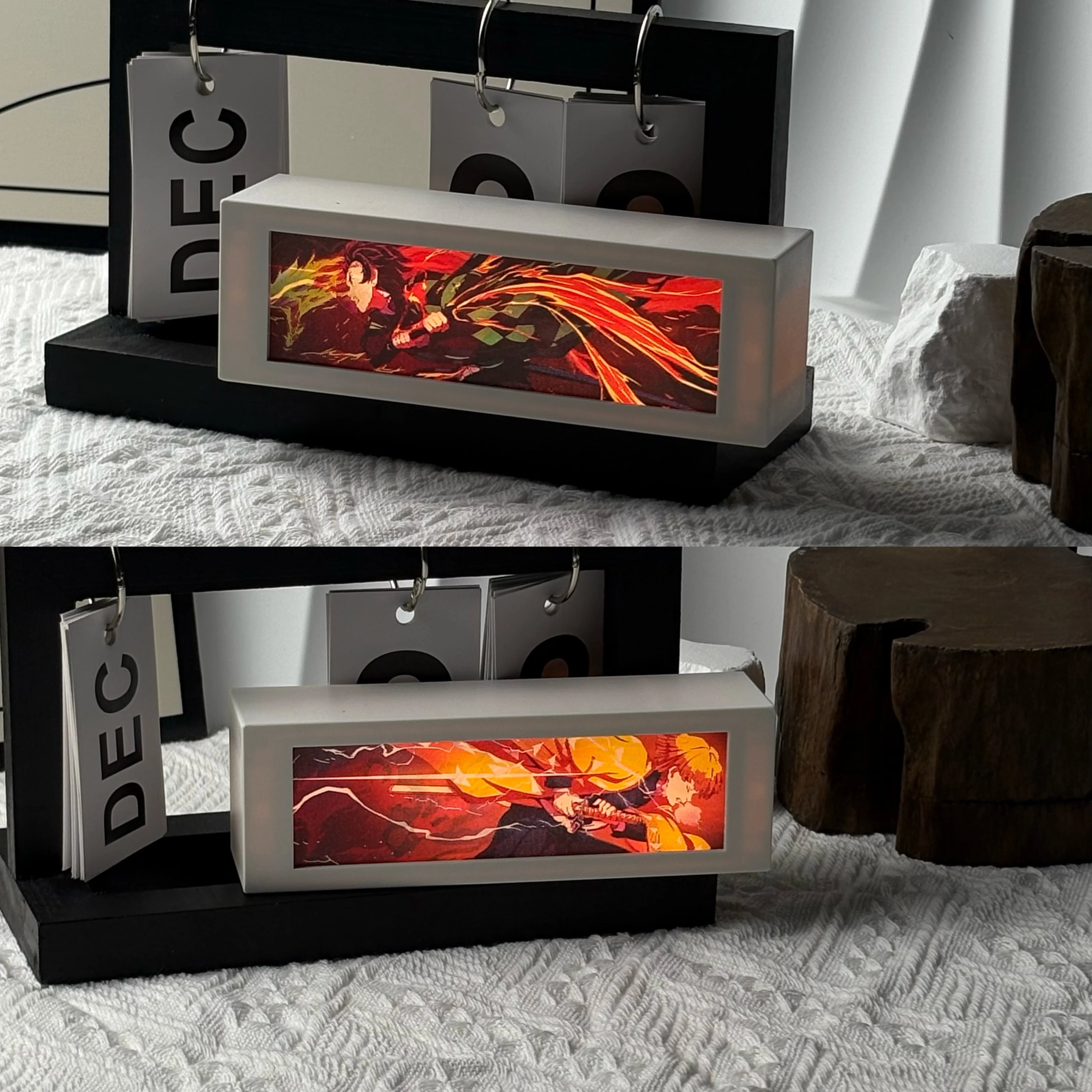 LED Anime Motion Light Box for Bedroom Decoration  Box Birthday Gifts Bedside Night Lamp Table Lamps Room Halloween