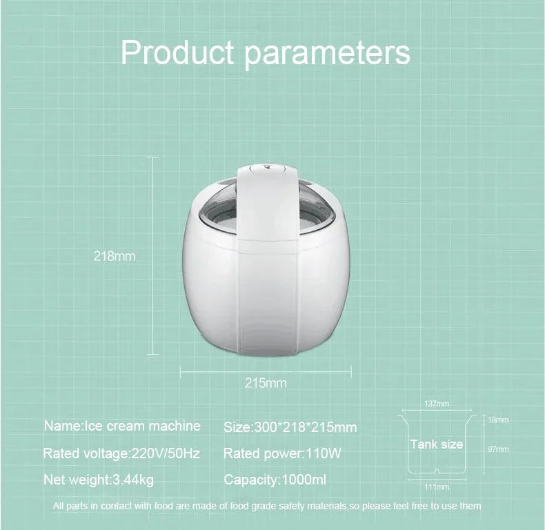 Automatic DIY Milkshake Ice Cream Maker Built-in Freezer Intelligent Soft Hard Fruit Yogurt Desstert Sorbet Gelato Machine EU US