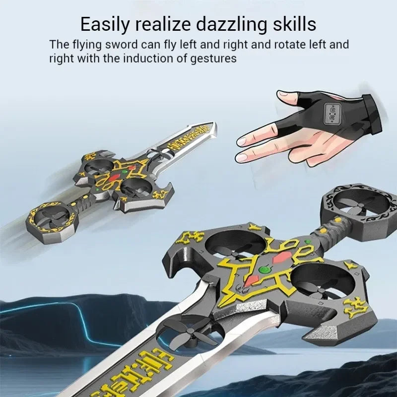73cm RC Sword Toy with Gesture Sensing Remote Control Foam Flying Vehicle Cool Children's Play Tool Remote Control Flying Sword