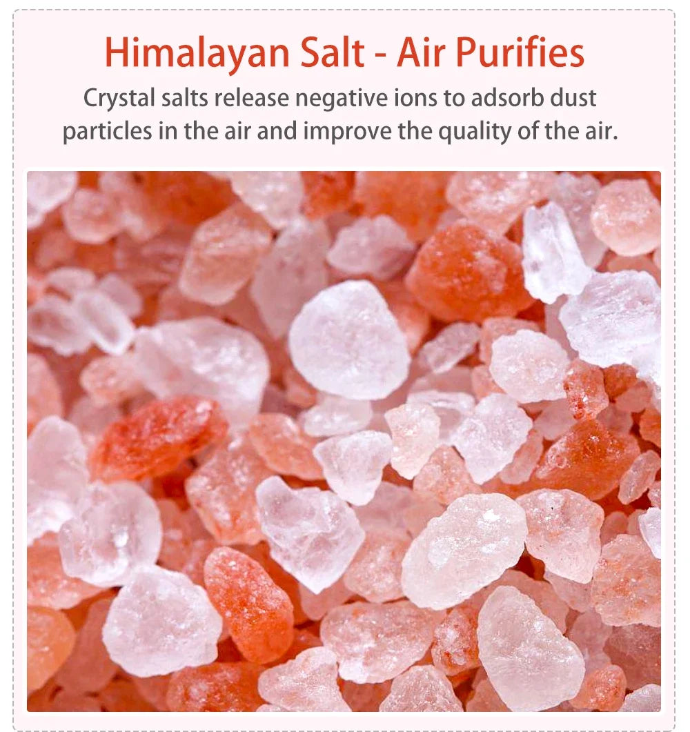 New Fireplace Humidifier Crystal Salt Rock Fire Lamp 7 Color Flame Aroma Volcano Air Humidifier Essential Oil Diffuser for Home