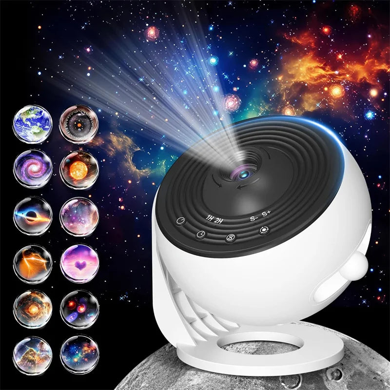 LED Night Light Galaxy Projector Starry Sky Projector 360° Rotate Planetarium Night Lamp For Room Decorative Children Kids Gift