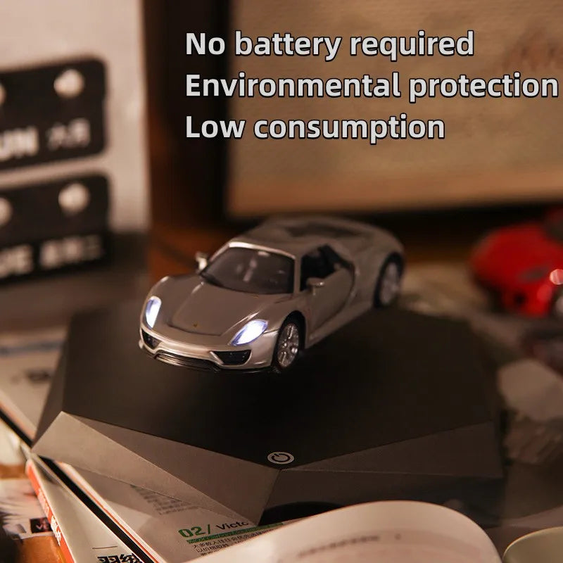 Magnetic Levitating Car with Metal Base, 360° Free Rotation, Home Office Docoration, Unique Business Gift, Creative Gift