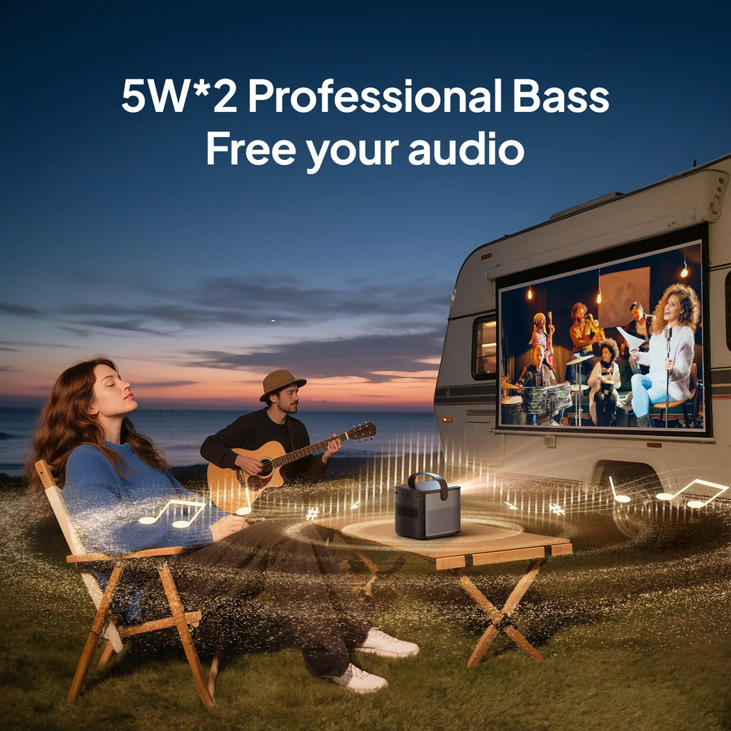 BYINTEK U80 Max Projector 3D 4K Cinema  Android 11.0 WiFi Mini Portable 1080P Home Theater Video DLP Projector with Battery