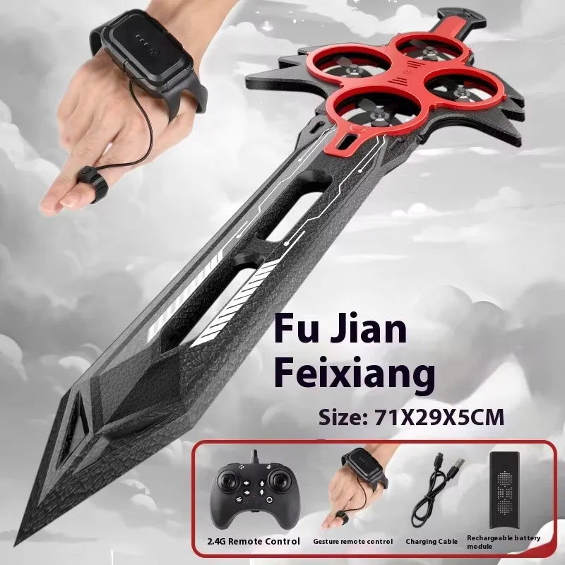 Hand-Gesture Controlled Flying Sword Toy Drone Sword Shaped Remote Control Rc Airplane For Kids Adults 360° Flip Durable Boy toy
