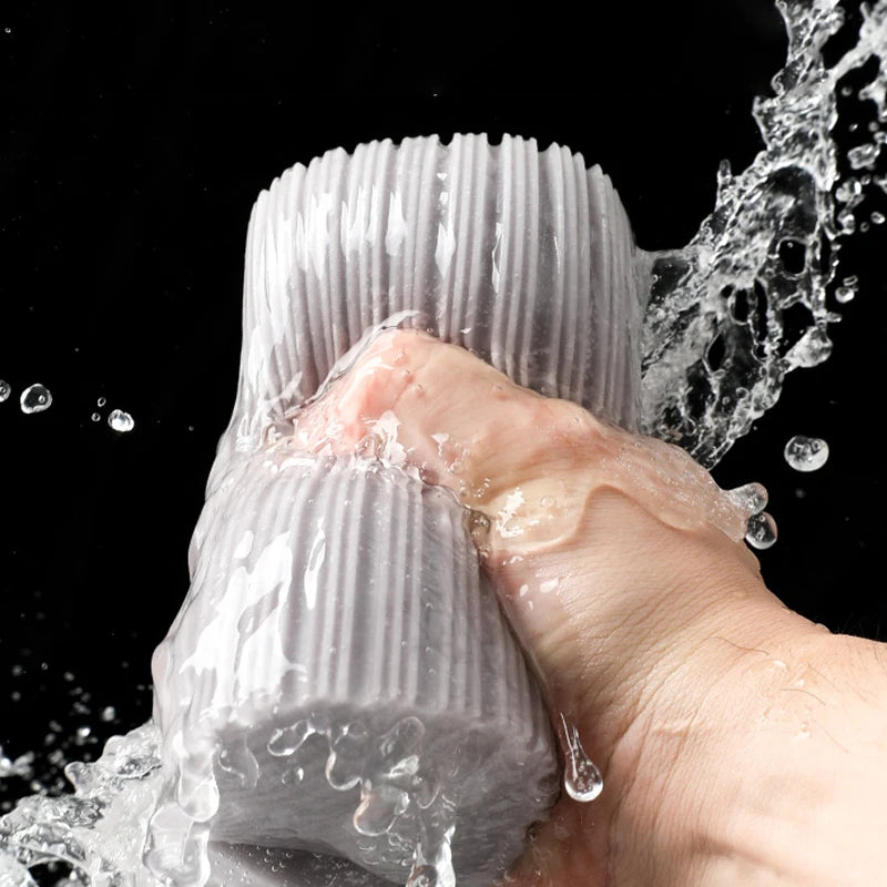 New Squeezed Self Draining Rubber Cotton Mop Hand Free Magic Self-cleaning Flat Mop Reusable Sponge Household Floor Cleaning