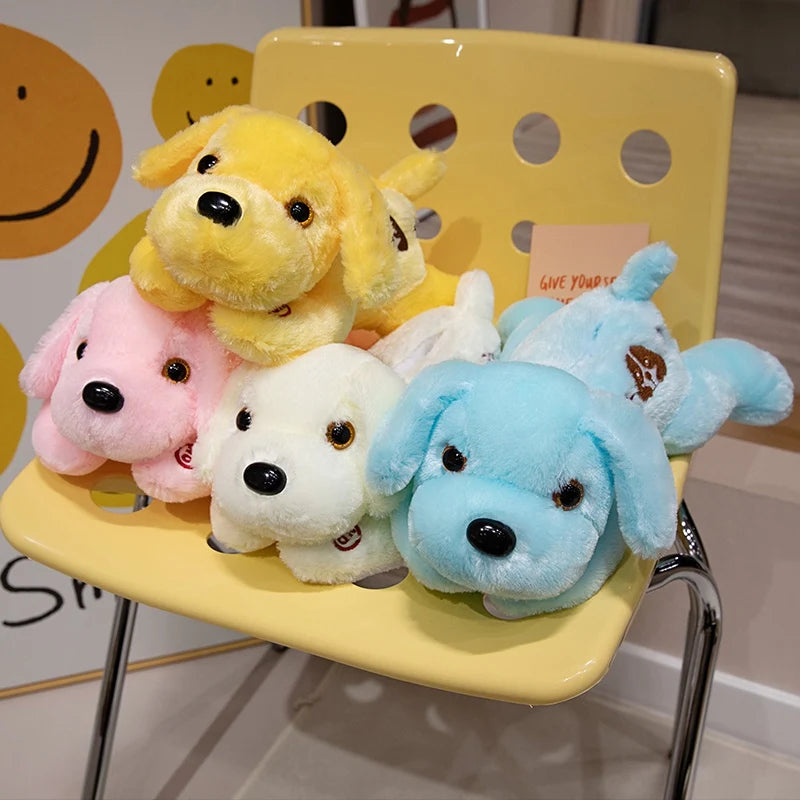 Creative Lie Dog Toy Luminous Pillow Soft Stuffed Plush Glowing Colorful Stars Cushion Led Light Toys Gift
