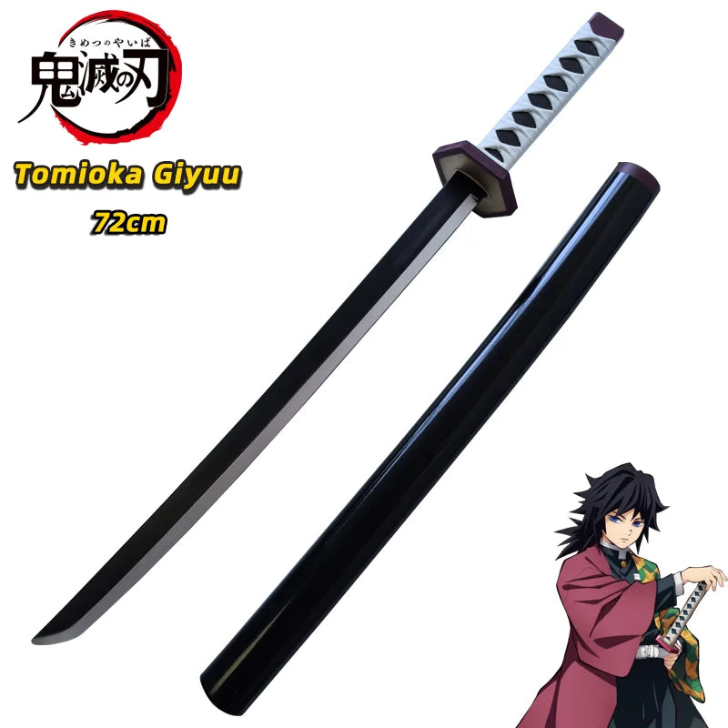 Demon Slayer Katana Original Assembled Anime Sword Cosplay Props Orange  Tomioka Giyuu Kamado Tanjirou  Swords 72cm