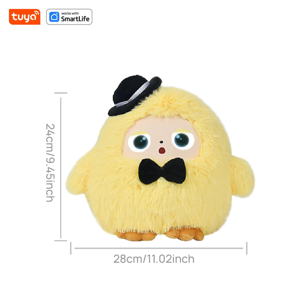 Cute Yoyo: AI Plush Robot Smart Interactive Toy w/LED Eyes&Voice Control, USB Rechargeable Companion for Kids Gifts/Smart Home