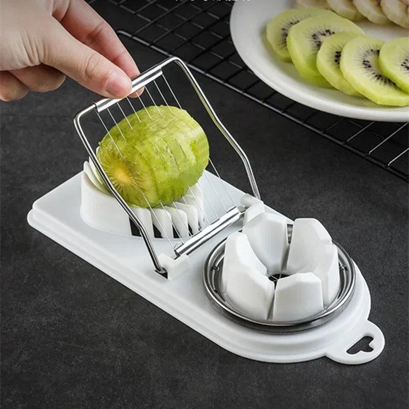 Multifunctional Egg Cutter Stainless Steel Egg Slicer Sectioner Cutter Mold Flower-Shape Luncheon Meat Cutter Kitchen Gadgets