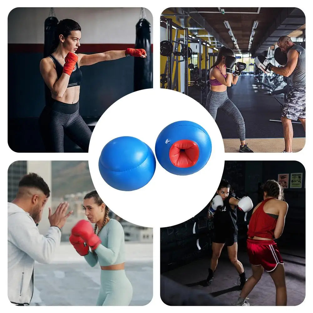 Inflatable Boxing Gloves PVC Boxing Exercise Gloves Interactive Boxing Glove Balloons Workout Punching Mittens 1 Pair