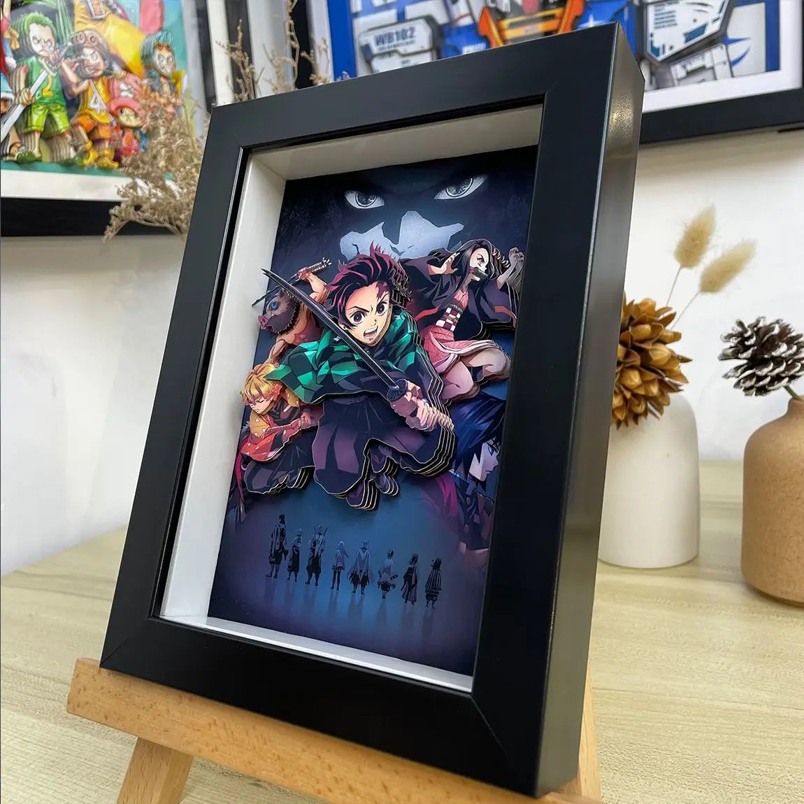 Demon Slayer Infinity Castle Nine Hashira HD 3D Paper Art Tanjiro - Handmade Character Desktop photo frame, Anime Gift for Fans