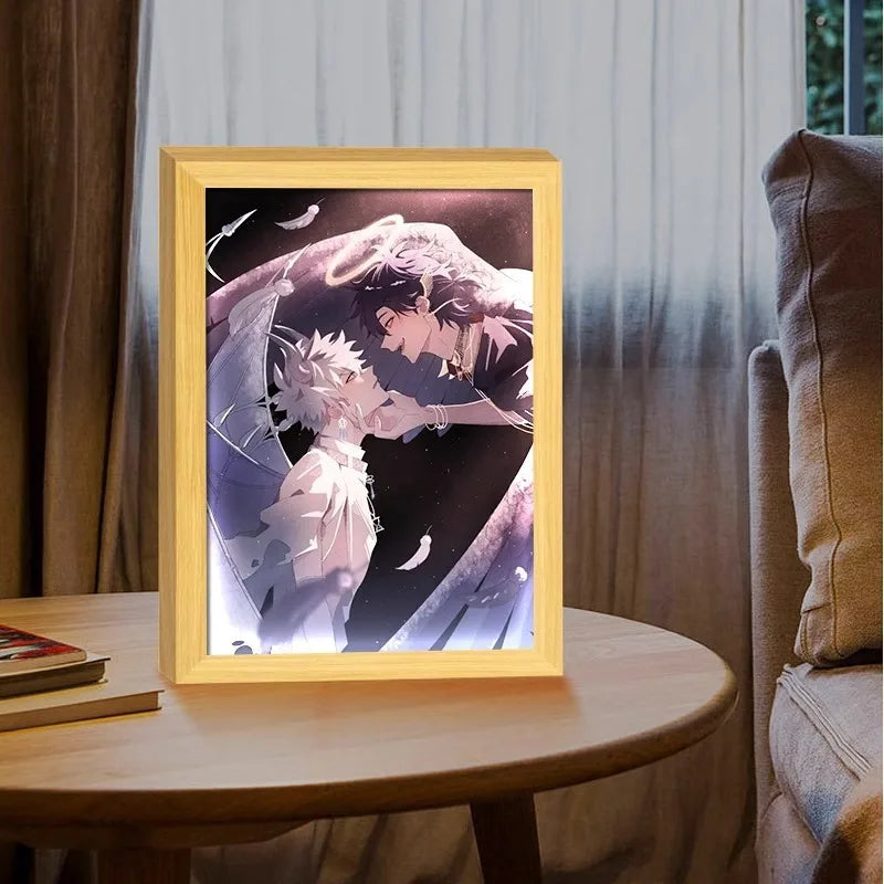 Link Click LED Light Box Painting Picture Frame Charles Lucas Jo  Anime peripherals Night Light Decoration Photo Frame Gift