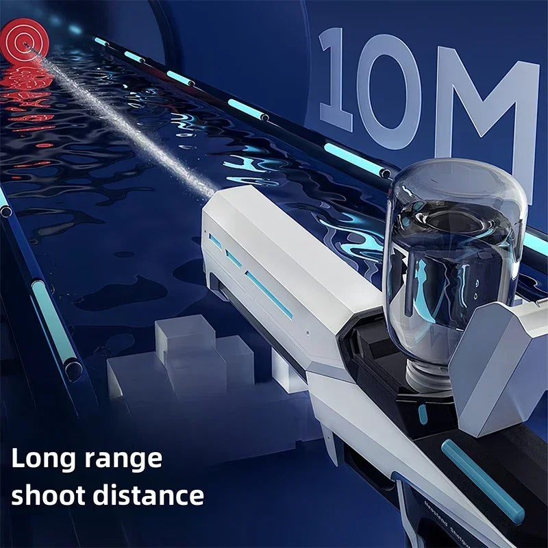 Electric Automatic Water Storage Gun Toys Portable Children Summer Beach Outdoor Fight Fantasy Spray Gun Toys Boy Kid Adult Game