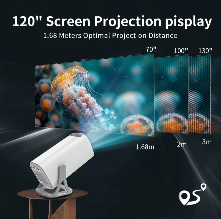 3000+Games Projectors 4K HD wifi 6 BT5.4 Android 11 64G home theaters sound Low noise Dual gamepads Outdoor Projetor