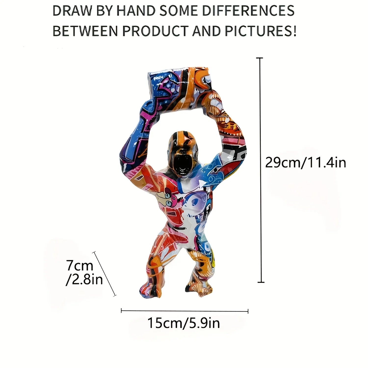 1pc Creative Nordic Animal Orangutan Resin Sculpture Art Statue Nordic Home&Room Decoration Scene Decor, Theme Party Decor