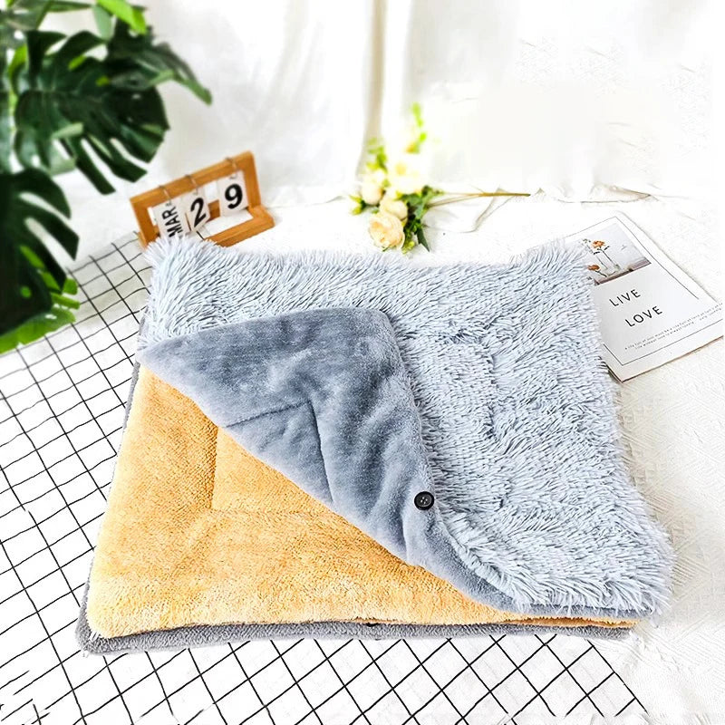 Folding cat nest winter warm car dog pad antifreeze pet plush platform general pets products accessory dogs supplies accessories