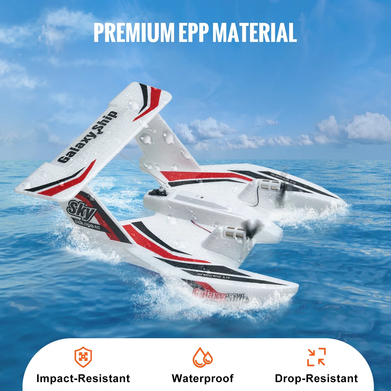SucceBuy EPP Foam RC Plane 2.4G 3CH  Radio Control Aircraft Sea And Air RC Glider Water Land Flying Airplane Toys Gift For Boys