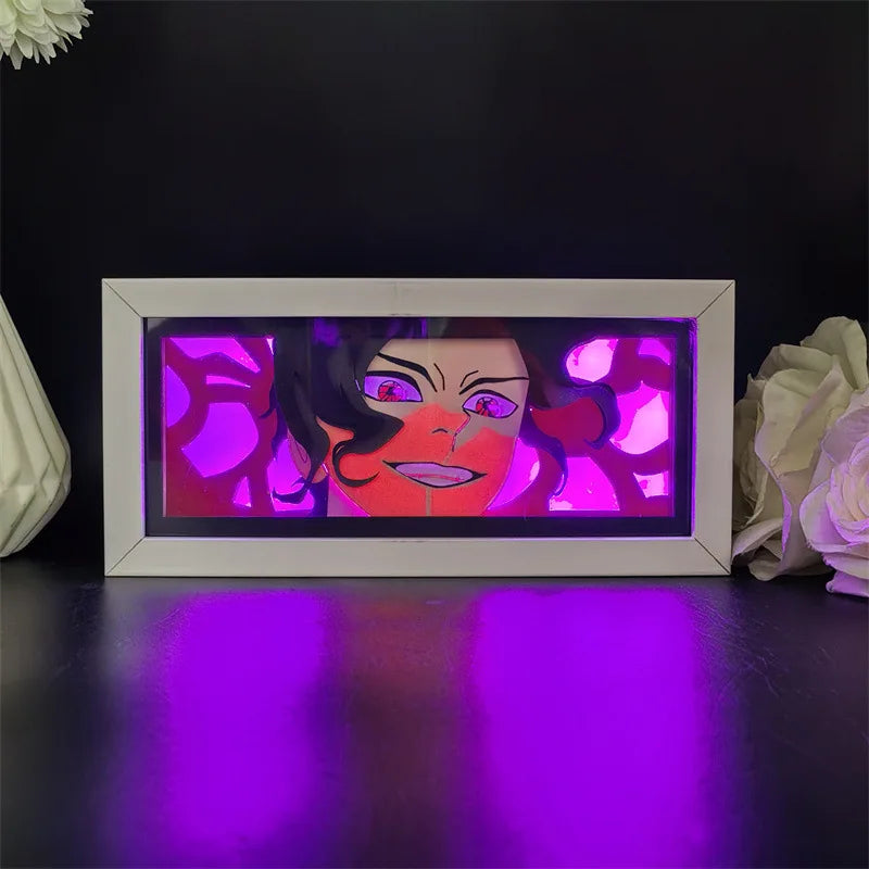 Demon Slayer 3D Anime Light Box Lamp Acrylic Peripherals Cartoon Bedroom Multiple Colors RGB with Remote Party Supplies Toy Gift