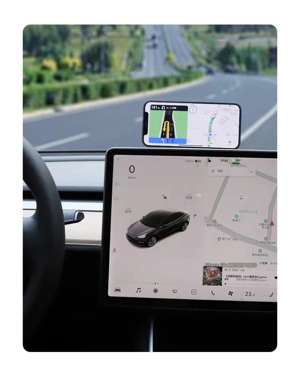 Universal Car Mobile Phone Holder Invisible Foldaway Car Magnetic New Laptop Side Mount Floating Screen Vehicle Hidden Bracket