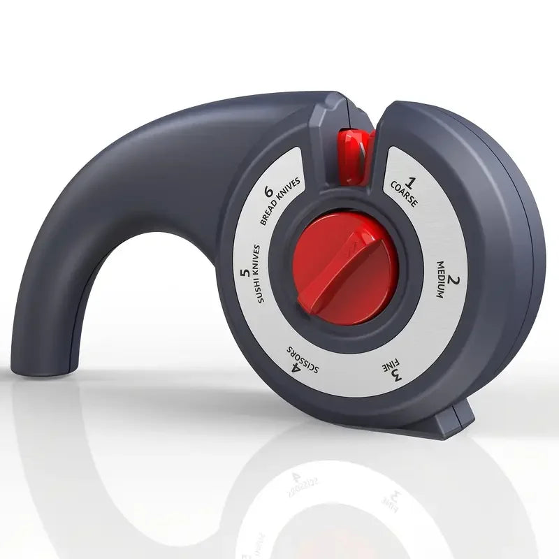 6-in-1 Multi-Function Manual Knife Sharpener Multi-Speed Adjustment Suitable for Kitchen Knives and Scissors Multi-Function Manu