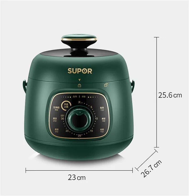 SUPOR Electric Pressure Cooker 1.8L Rice Cooker 70KPA Multifunctional 220V Household Kitchen Appliance For Dormitory Office
