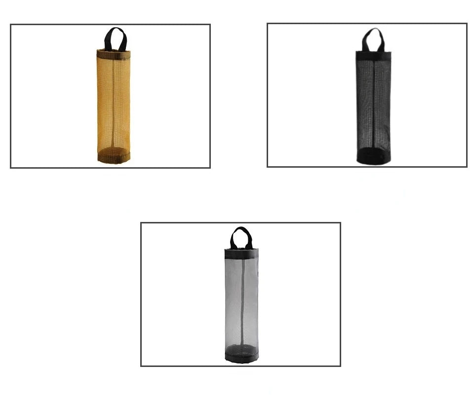 Home Grocery Bag Holder Wall Mount Plastic Bag Holder Dispenser Hanging Storage Trash Garbage Bag Kitchen Garbage Organizer