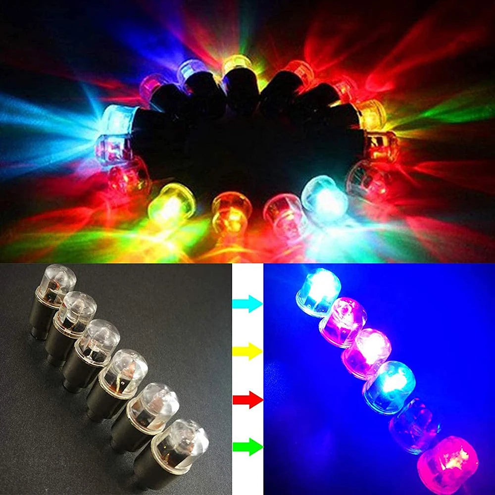 4Pcs LED Wheel Lights -Bike Tire Valve Stem Neon Light Bulb for Car Motorcycle Bicycle Tyre Dust Cap Waterproof Flash Stems Caps