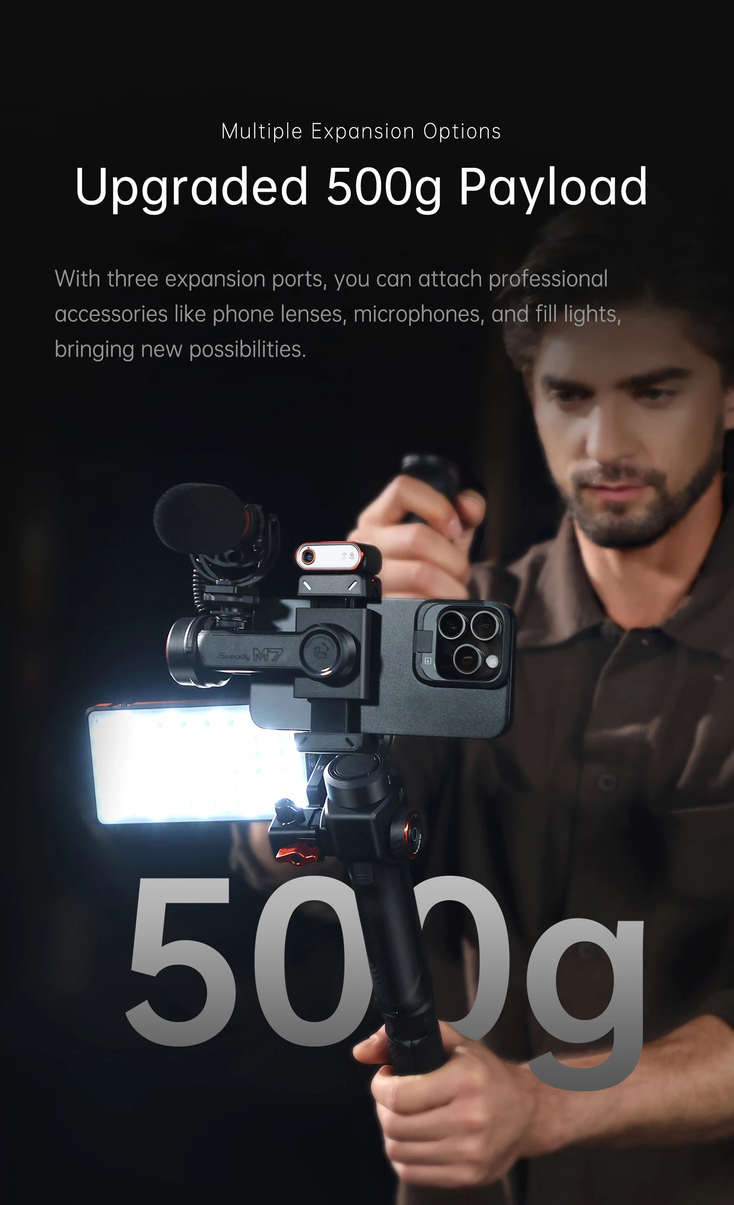 Hohem iSteady  M6 3-Axis Handheld Stabilizer hohem m7 Gimbal for Smartphone w Magnetic Fill Light Face Tracking pk weebill m7