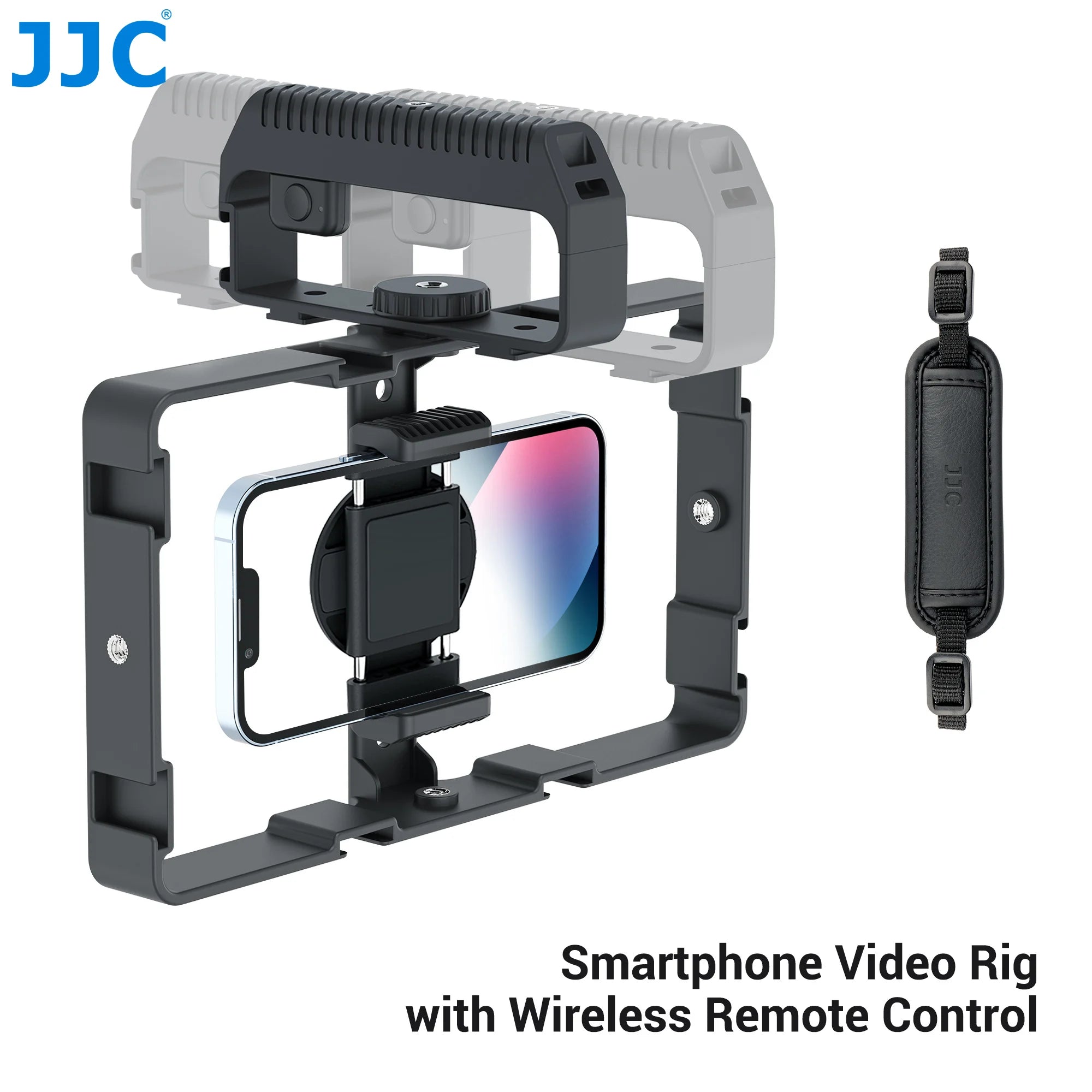 JJC Universal Smartphone Video Rig Kit with Remote Control Hand Grip Vlog Film Cage Phone Video Stabilizer Handheld Tripod Mount