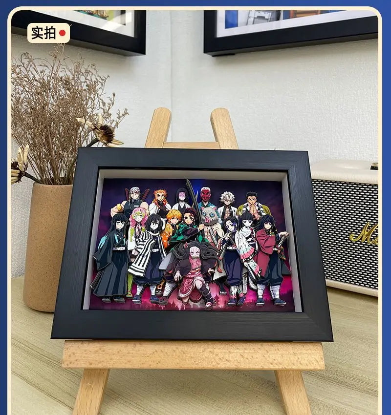 Demon Slayer Infinity Castle Nine Hashira HD 3D Paper Art Tanjiro - Handmade Character Desktop photo frame, Anime Gift for Fans