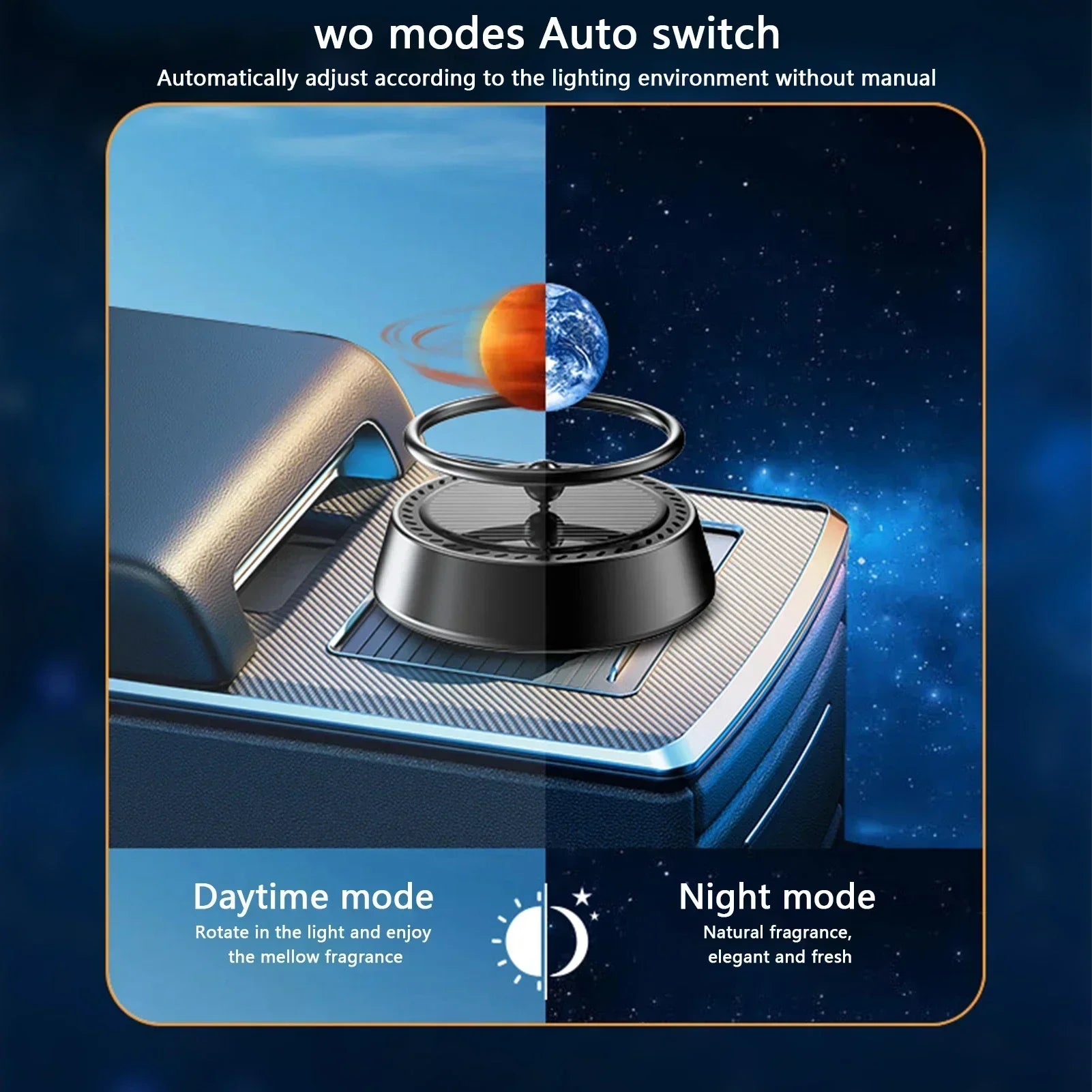 Car Air Freshener Jupiter Eearth Planet Auto Dashboard Aromatherapy Car Vehicle Interior Rotating Perfume Air Diffuser Decor