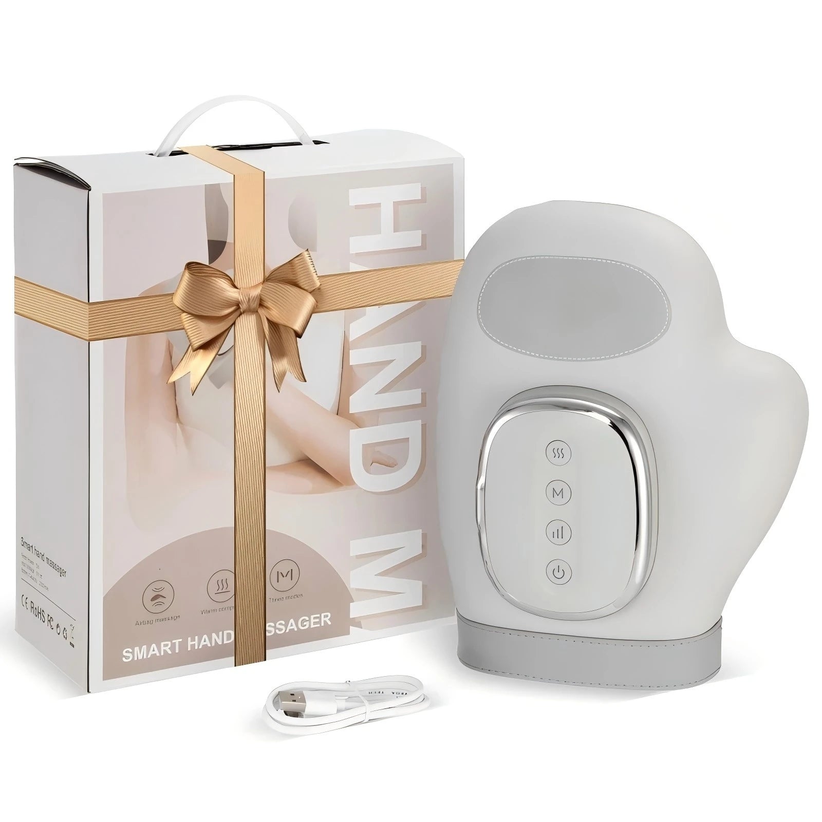 Hand Massager with Airbag Compression Finger Wrist Palm Massage Machine Vibration Glove for Hand Muscle Relax Gift for Men Women