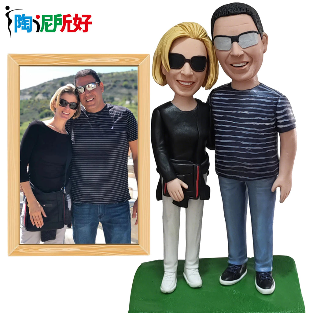 Custom Bobblehead Figurines,Full Body Customization Ai Figure,Personalized 3D Clay Doll Based on Picture,Christmas Gift For wife