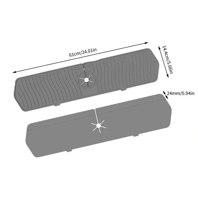 24.01/29.92 Inch Kitchen Long Silicone Sink Faucet Mat Splash Guard for Absorbent Sink Countertop Protectors Mat Kitchen Gadgets