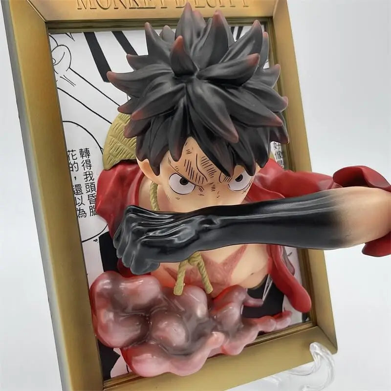 One Pieces King Sabo Ace Luffys Three Brothers Large Photo Frame Ornament Statue Handmade Model Ornament Toys Birthday Kids Gift