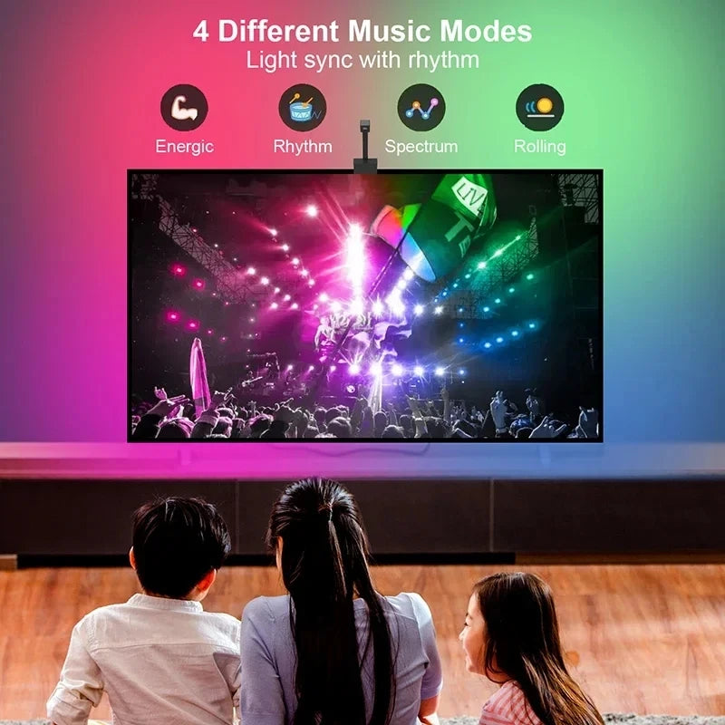 Ambilight Tv Backlight 5V Rgbic Usb Led Strip With Camera App Control Smart Tv Ambient Light For Gaming Room Atmosphere Lighting