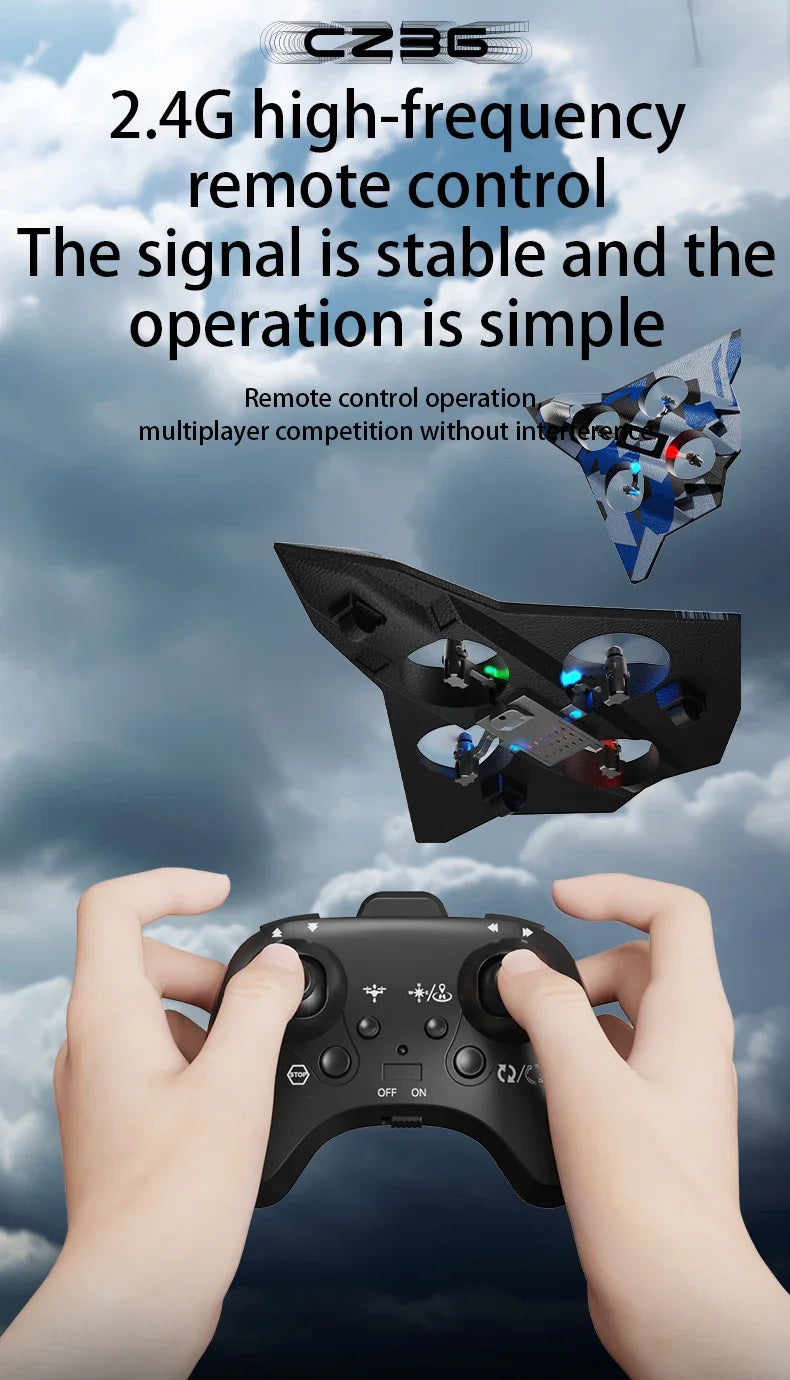 RC Aircraft EPP Foam Stunt Glider Electric Fighter Remote Control Airplane Fall Resistant Plane Toys for Boys Kids CZ01 CZ63