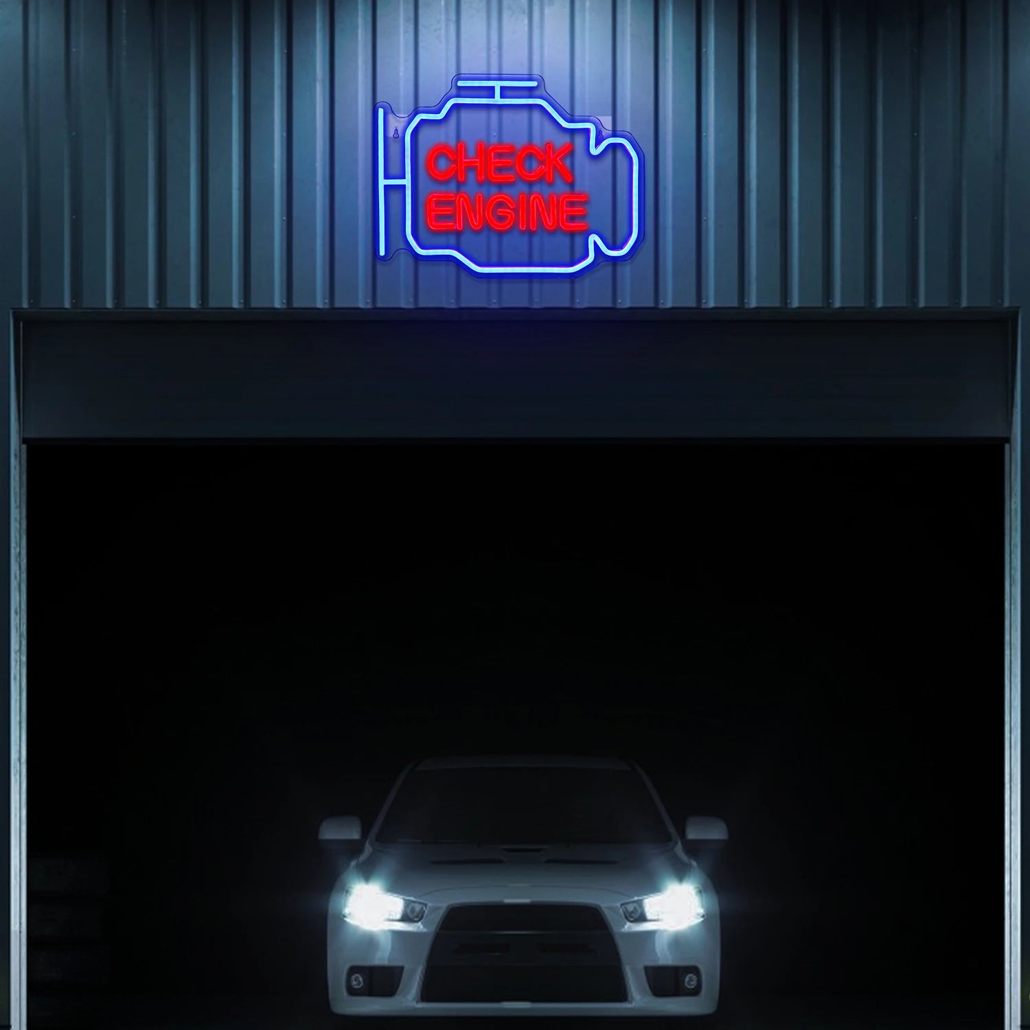 Check Engine Neon Sign Led Light Auto Room Garage Repair Shop Wall Decor Bar Party Club Luminous Atmosphere Lamp USB Power