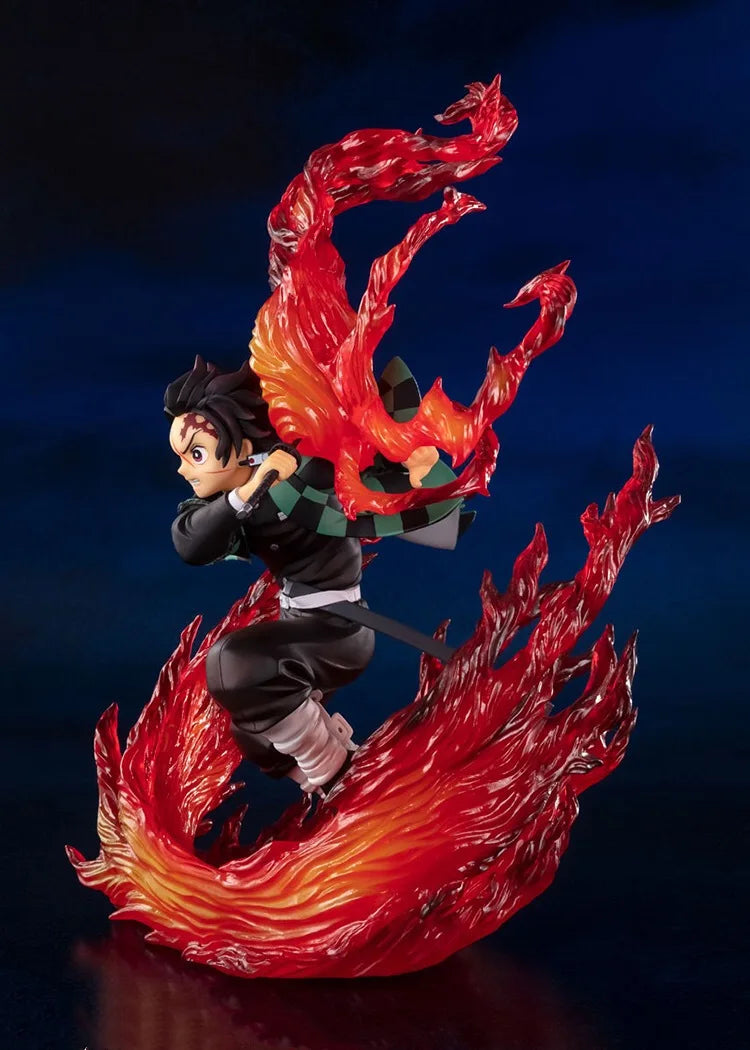 21cm Demon Slayer Kamado Tanjirou Hinokami Kagura Anime Figure Model Statue Boy Collection Desktop Decoration Ornament Toys Gift