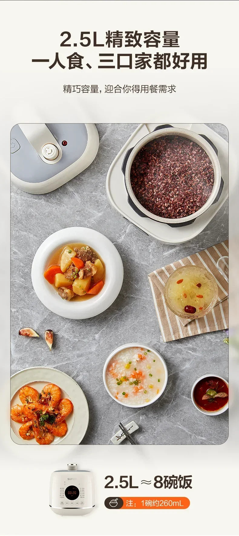 220V ectric Kitchen Appliance Pots Cooking Pressure Cooker Multifunctional Home Small Intelligent Automatic Cookware Multi A