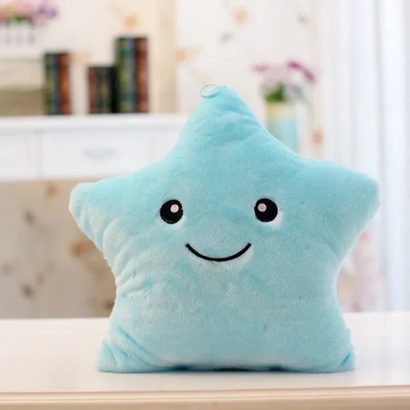 Cute Led Light Plush Toy Star Pillow Luminous Star Throw Pillow With Colorful Light Kids Toy Home Decor Birthday Christmas Gift