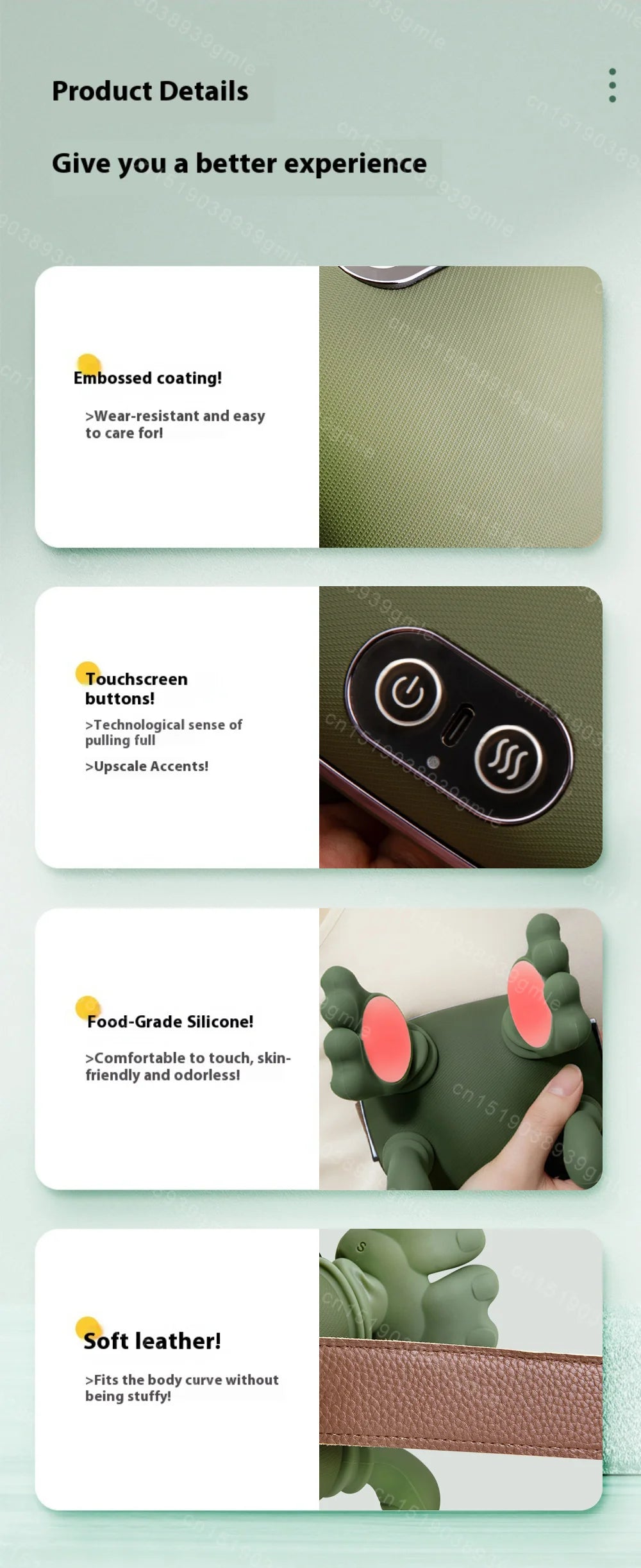 Bionic Neck Shoulder Massager Heated Back Massagers Electric Kneading Muscles Massage Pillow Neck Waist Leg Body ﻿3-Level Modes