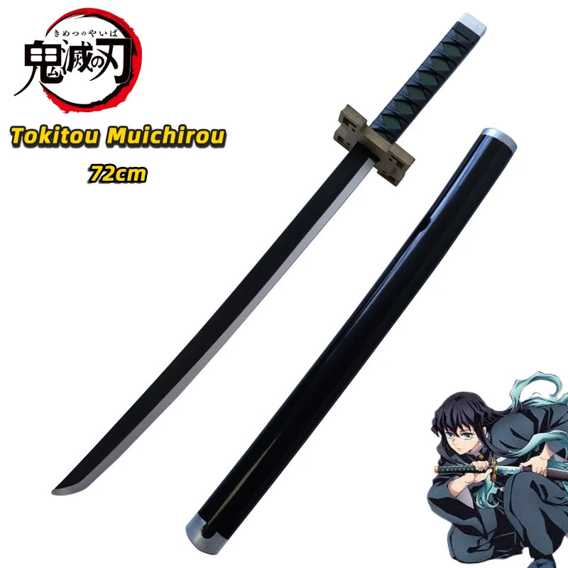 Demon Slayer Katana Original Assembled Anime Sword Cosplay Props Orange  Tomioka Giyuu Kamado Tanjirou  Swords 72cm