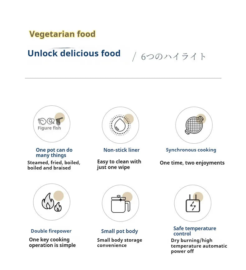 Mini Electric Rice Cooker Single Double Layer  Intelligent Automatic Home Kitchen Cooker 1-2 People MultiCooker Steamed Rice Pot