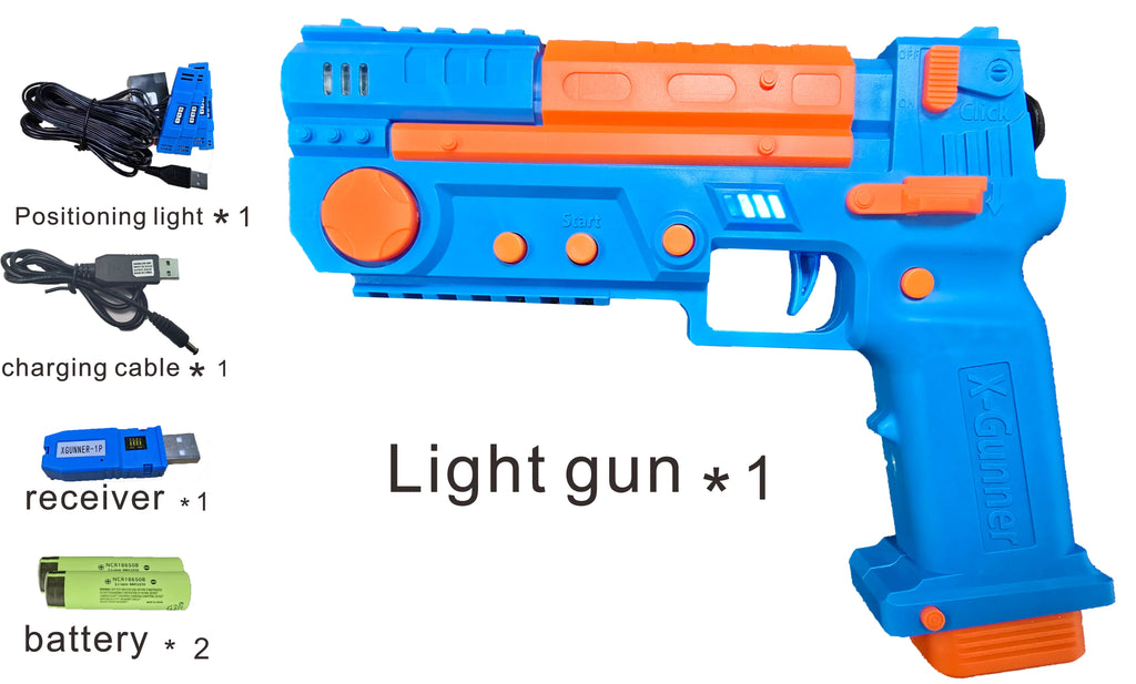XGUNNER 2.4G wireless gaming light gun，Somatosensory gun，Functions far exceed GUN4IR，Support multiple people to play together