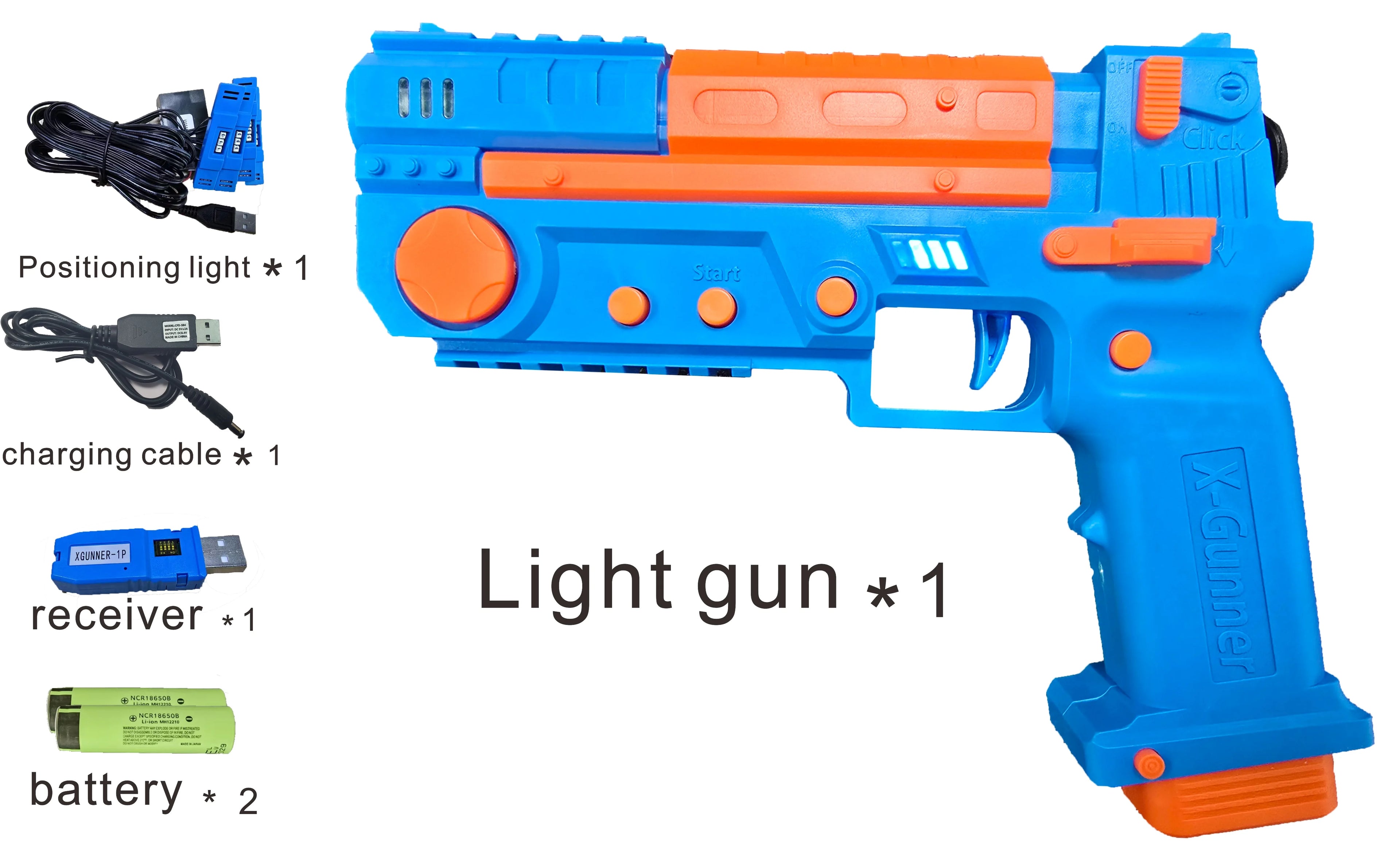 XGUNNER 2.4G wireless gaming light gun，Somatosensory gun，Functions far exceed GUN4IR，Support multiple people to play together